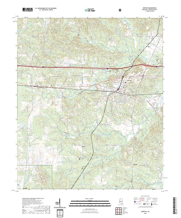 Newton 2024 topographic map thumbnail