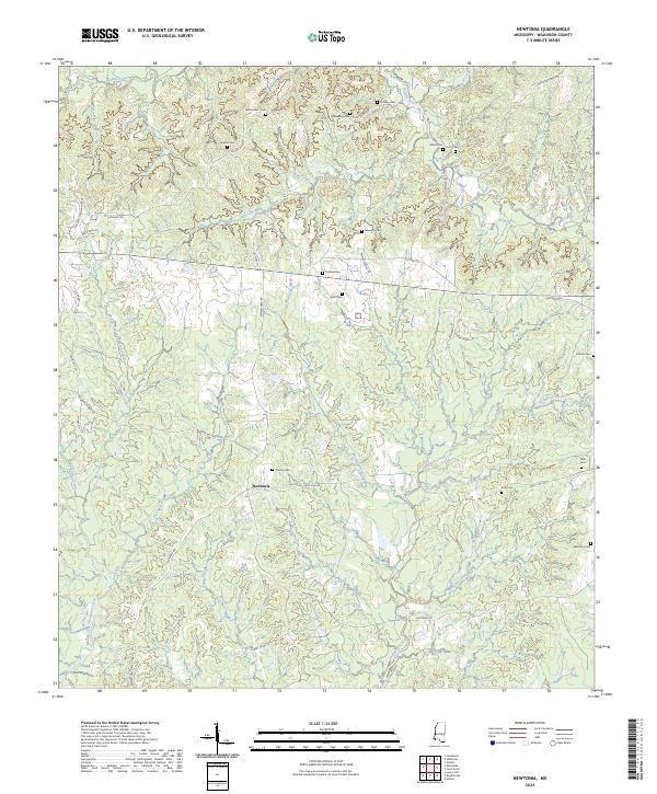 Newtonia 2024 topographic map thumbnail