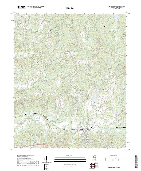 North Carrollton topographic map thumbnail