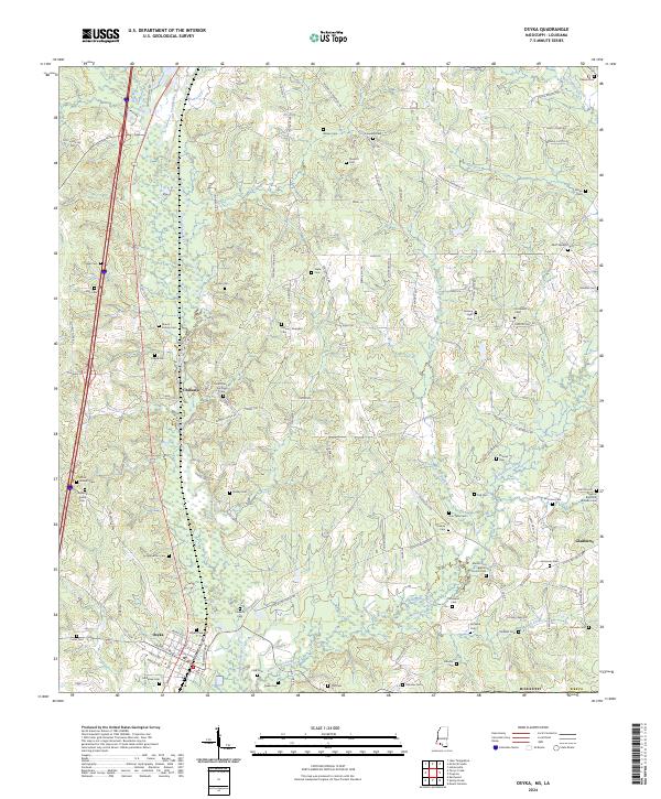 Osyka topographic map thumbnail