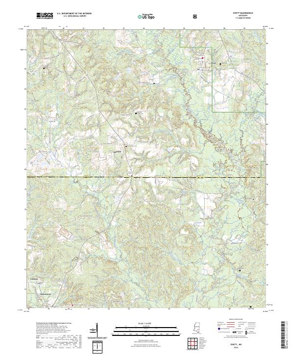 Ovett topographic map thumbnail