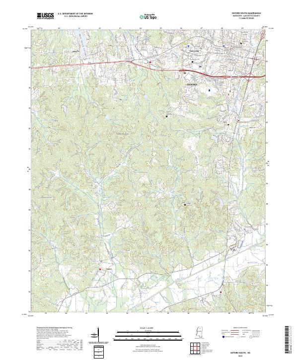Oxford South topographic map thumbnail