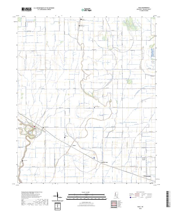 Pace topographic map thumbnail