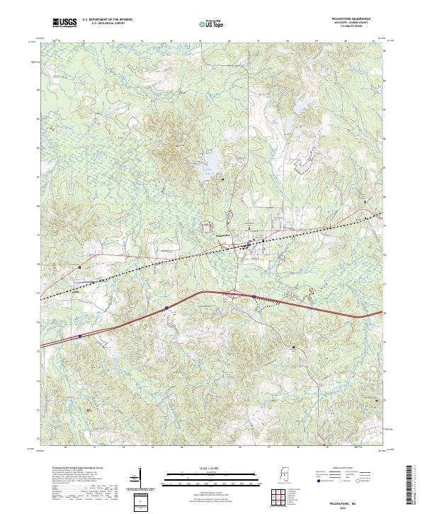 Pelahatchie topographic map thumbnail