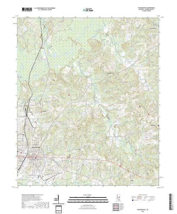 Philadelphia topographic map thumbnail