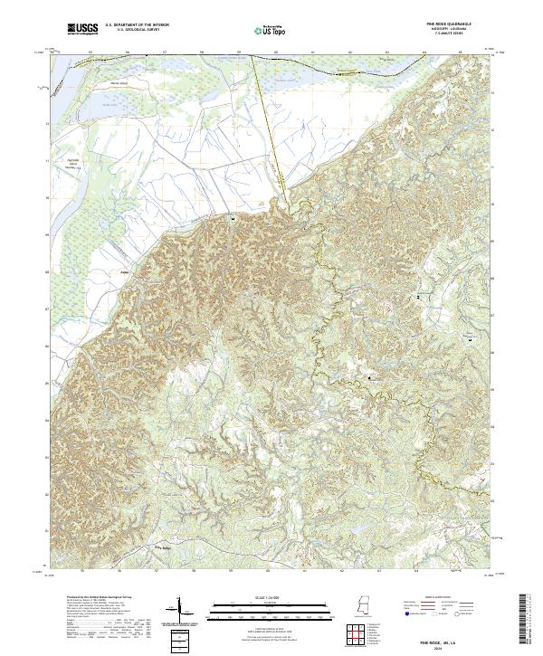 Pine Ridge 2024 topographic map thumbnail