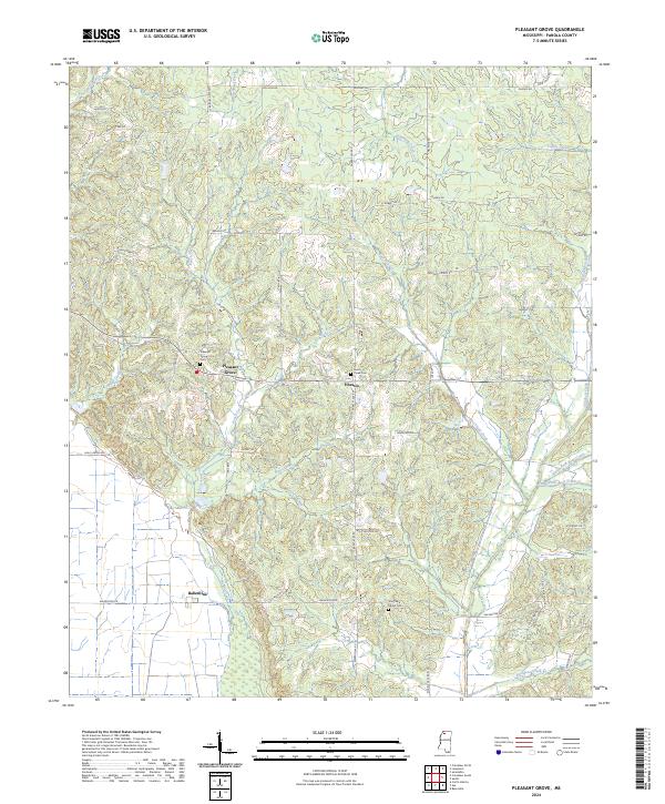 Pleasant Grove topographic map thumbnail