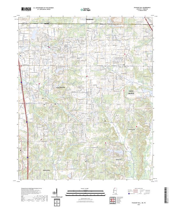 Pleasant Hill topographic map thumbnail
