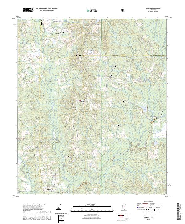 Polkville topographic map thumbnail
