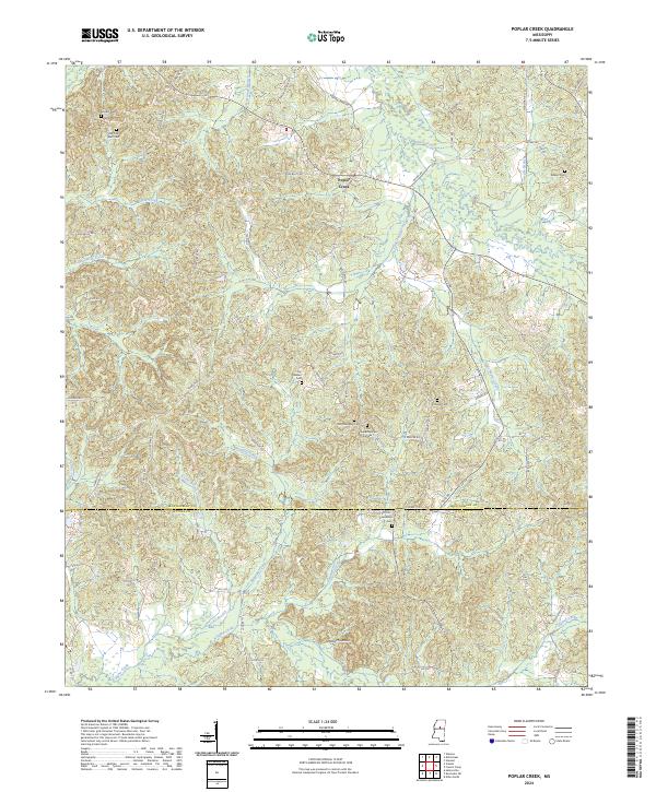Poplar Creek topographic map thumbnail