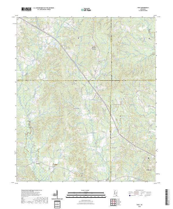 Post topographic map thumbnail