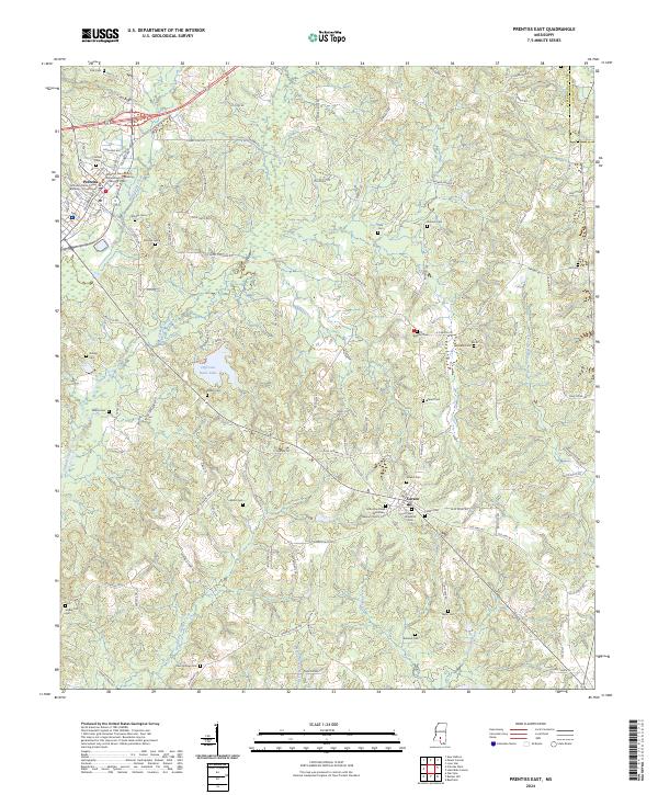 Prentiss East topographic map thumbnail