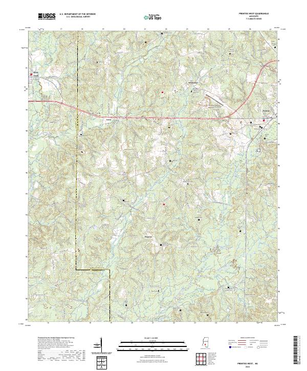 Prentiss West topographic map thumbnail