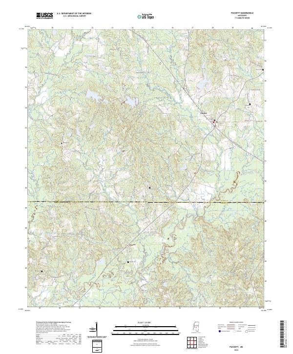 Puckett topographic map thumbnail