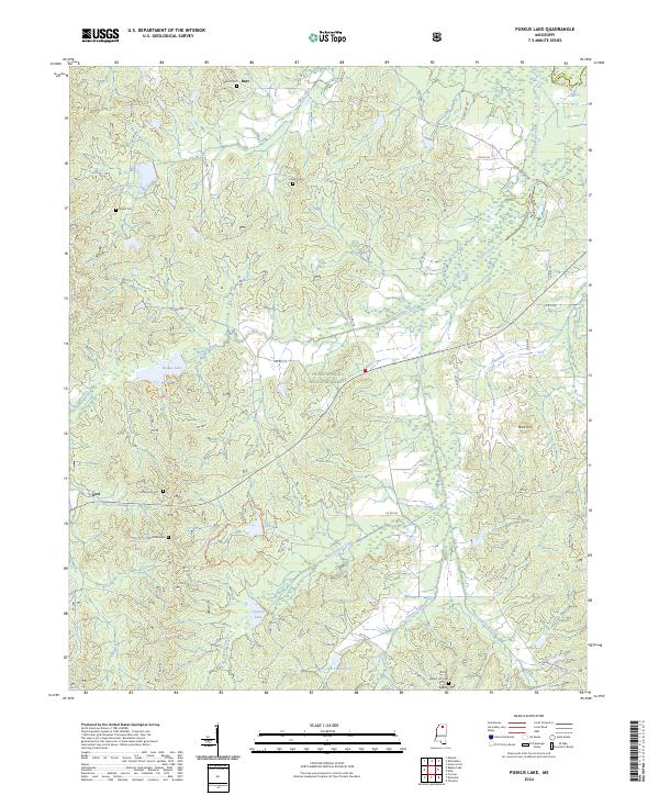Puskus Lake topographic map thumbnail