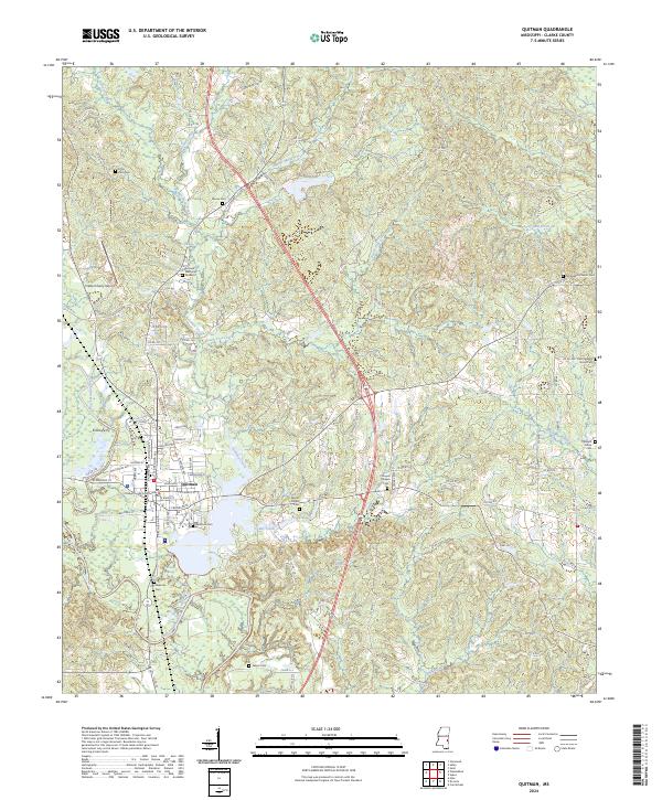 Quitman topographic map thumbnail