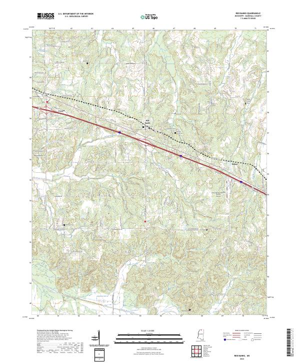 Red Banks topographic map thumbnail
