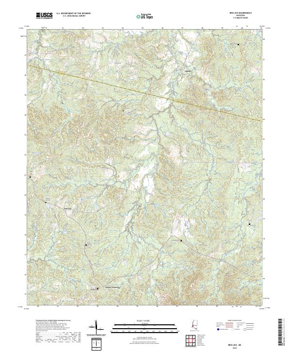 Red Lick 2024 topographic map thumbnail