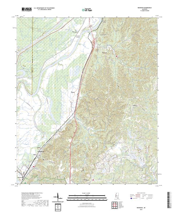 Redwood topographic map thumbnail