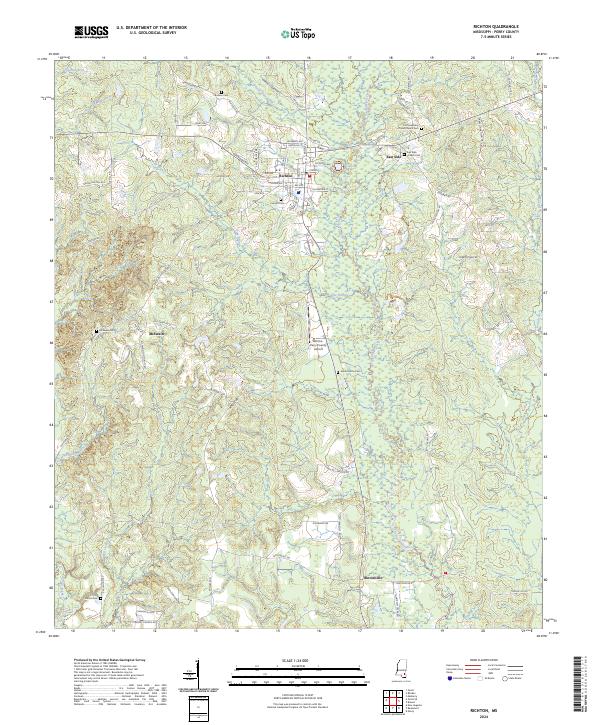 Richton 2024 topographic map thumbnail