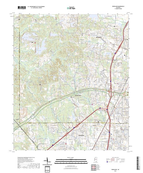 Ridgeland 2024 topographic map thumbnail