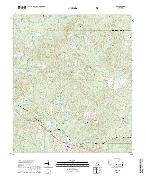 Roxie topographic map thumbnail