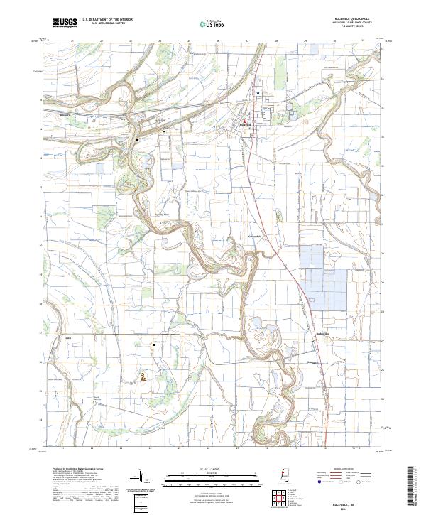 Ruleville topographic map thumbnail