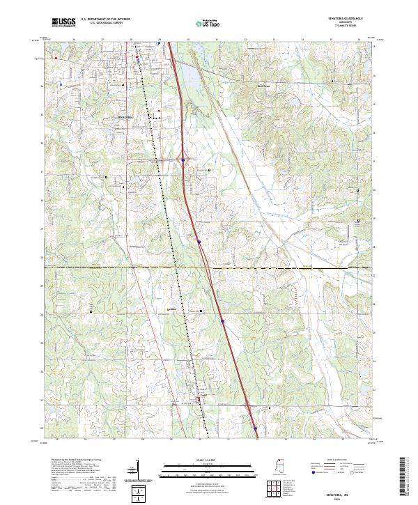 Senatobia topographic map thumbnail