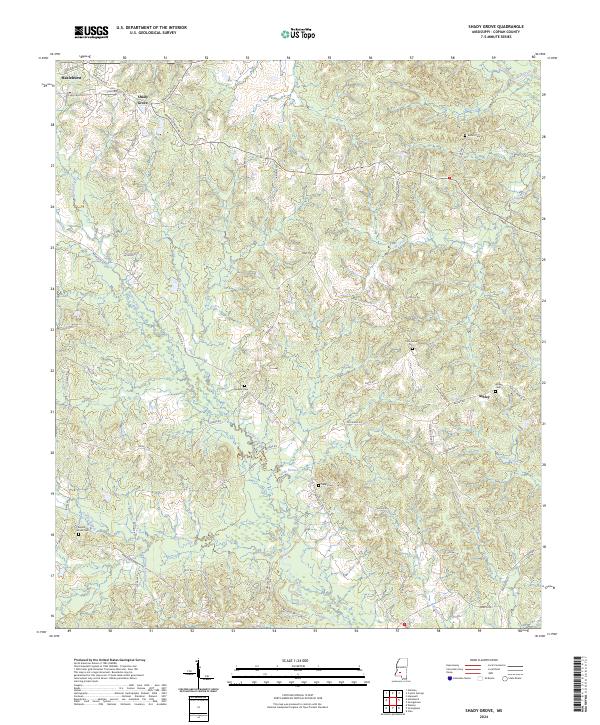 Shady Grove topographic map thumbnail