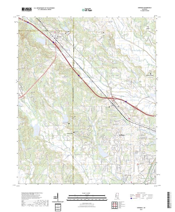 Sherman 2024 topographic map thumbnail