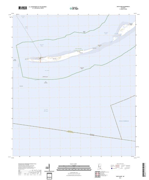 Ship Island 2024 topographic map thumbnail