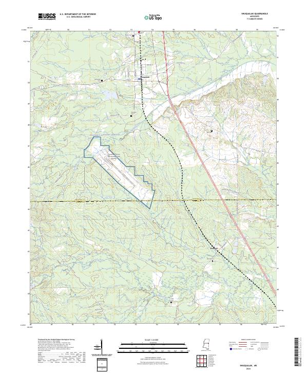 Shuqualak topographic map thumbnail