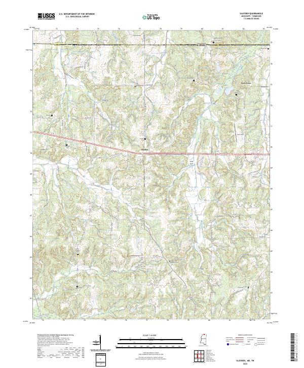 Slayden topographic map thumbnail