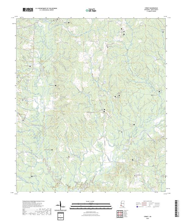 Street topographic map thumbnail