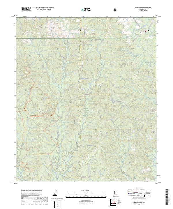 Strengthford topographic map thumbnail