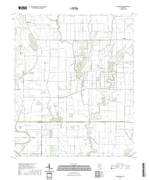 Stringtown topographic map thumbnail