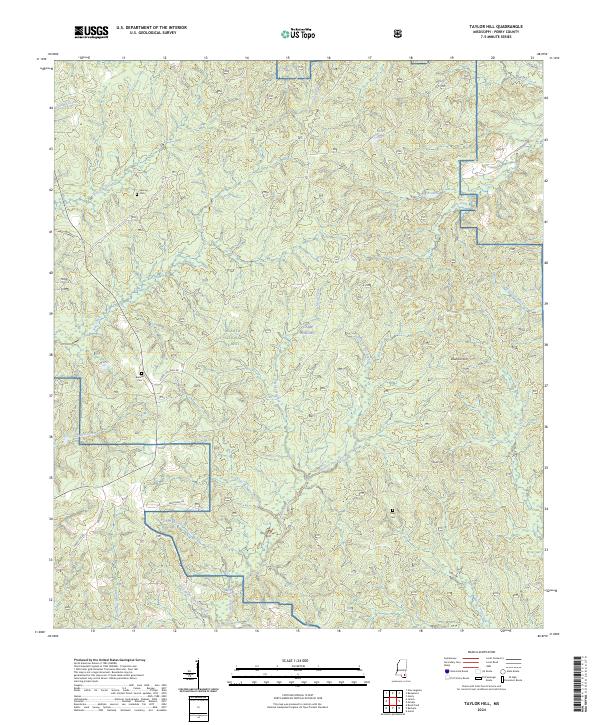 Taylor Hill 2024 topographic map thumbnail