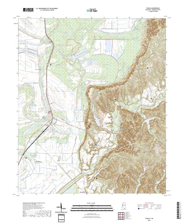 Tchula topographic map thumbnail