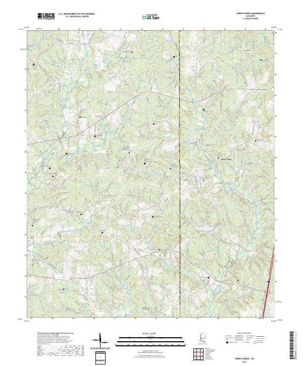 Terrys Creek topographic map thumbnail