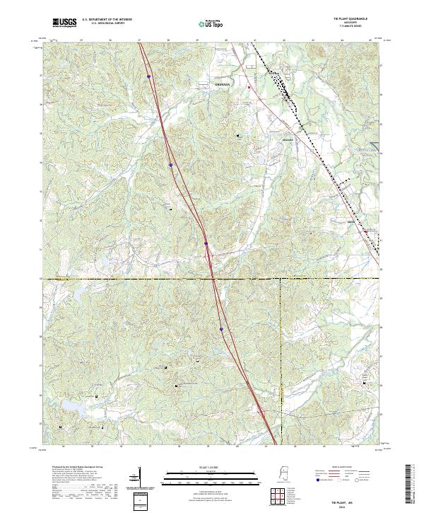Tie Plant topographic map thumbnail