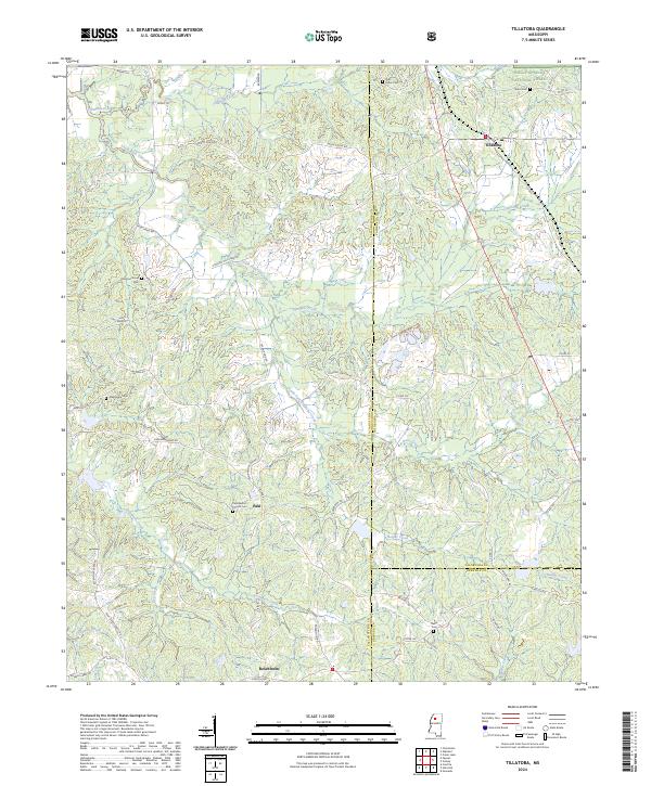 Tillatoba topographic map thumbnail