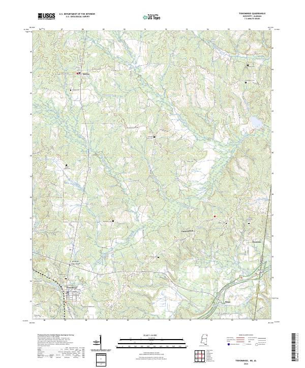 Tishomingo 2024 topographic map thumbnail
