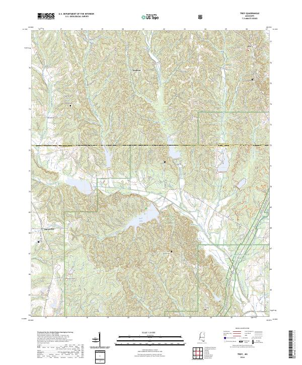 Troy topographic map thumbnail