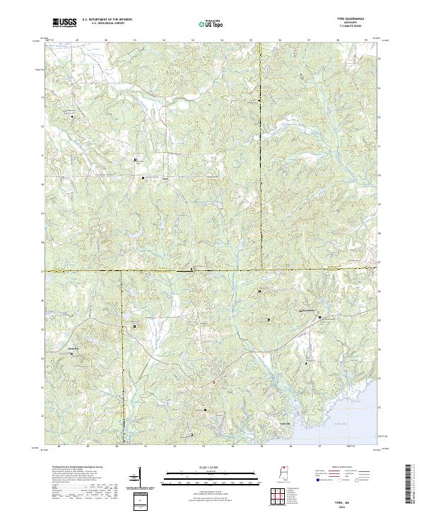 Tyro topographic map thumbnail