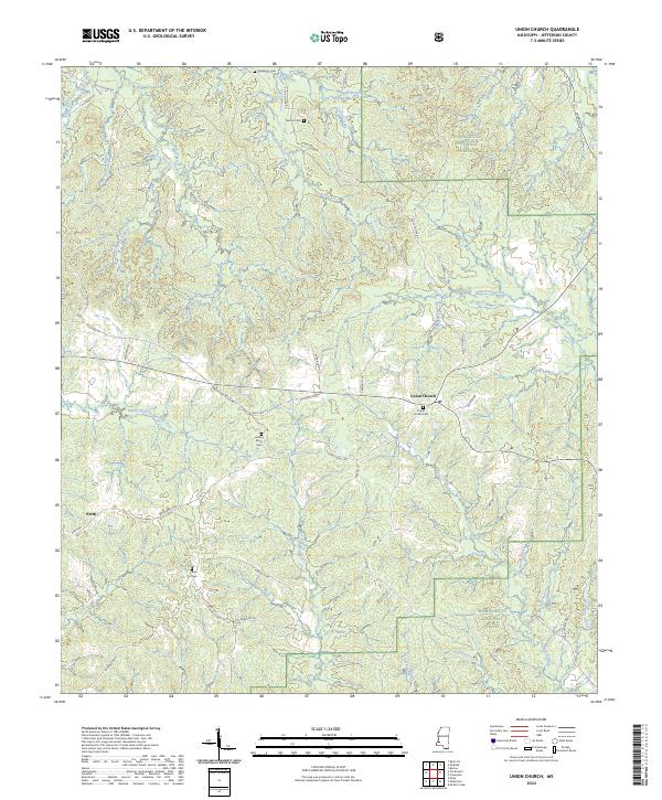 Union Church topographic map thumbnail