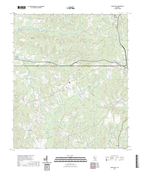 Union West 2024 topographic map thumbnail