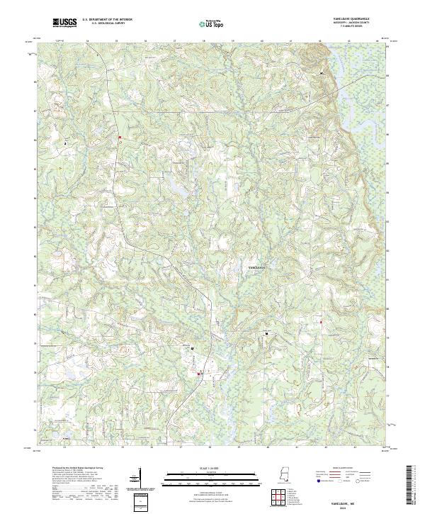 Vancleave 2024 topographic map thumbnail