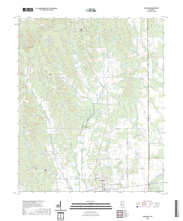 Vardaman 2024 topographic map thumbnail