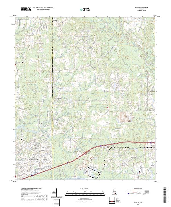 Dedeaux topographic map thumbnail
