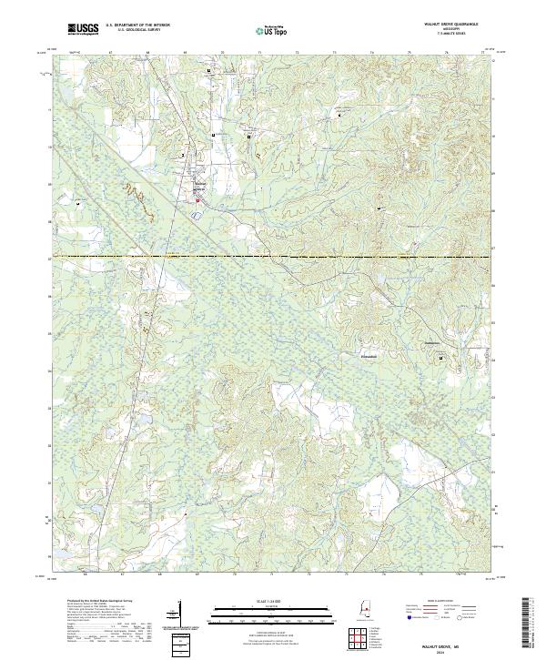 Walnut Grove topographic map thumbnail